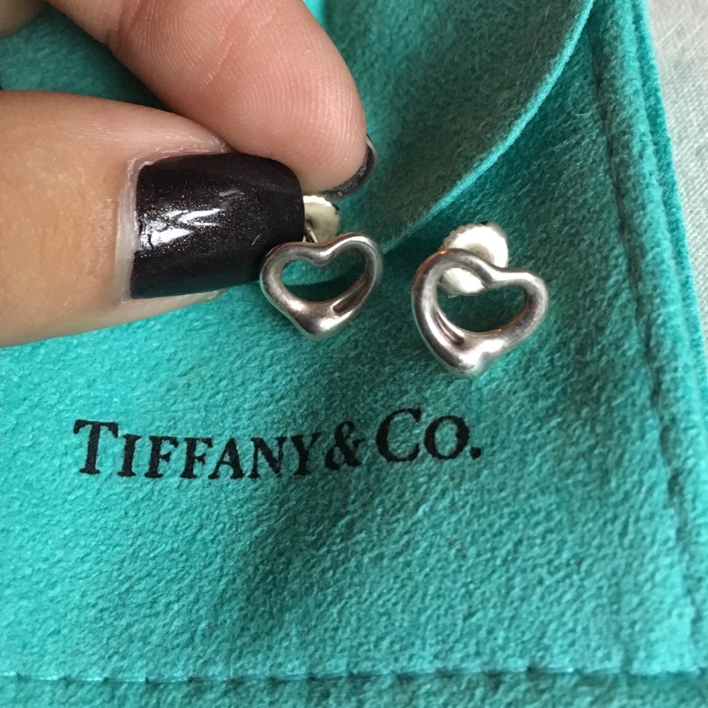 Authentic Tiffany & Co Heart Earrings